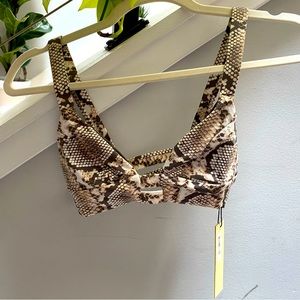 NWT Snake skin vitamin bathing suit top